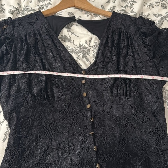 Anthropologie Black Lace Blouse - Picture 5 of 9